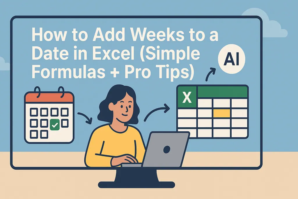 Comment ajouter des semaines à une date dans Excel (Formules simples + Astuces pro)