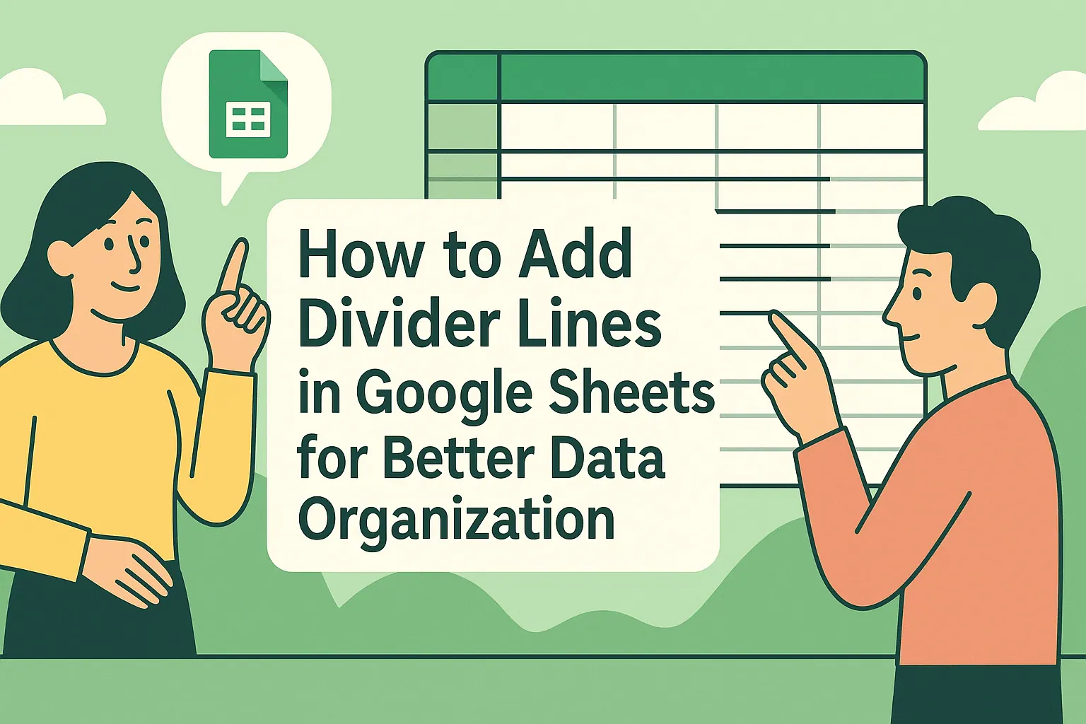 Google Sheets에서 데이터 정리를 위한 구분선 추가 방법