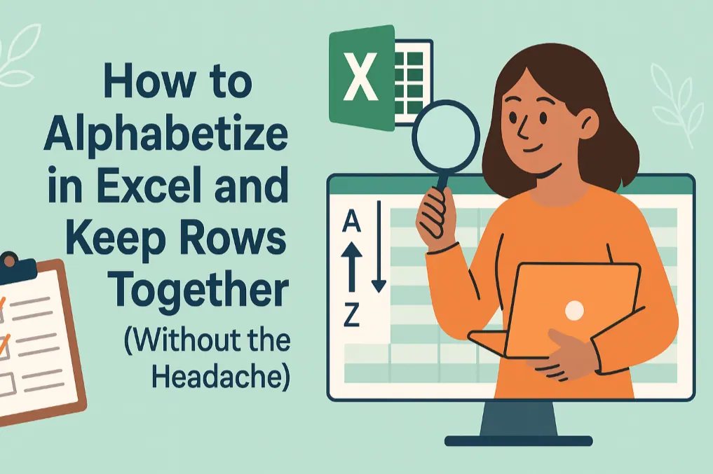 Excel에서 행 유지하며 알파벳순 정렬하는 법 (쉽고 빠르게)