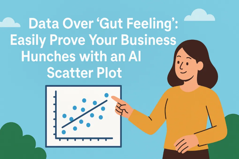 데이터 vs '직감': AI 산점도로 비즈니스 예측을 쉽게 입증하세요