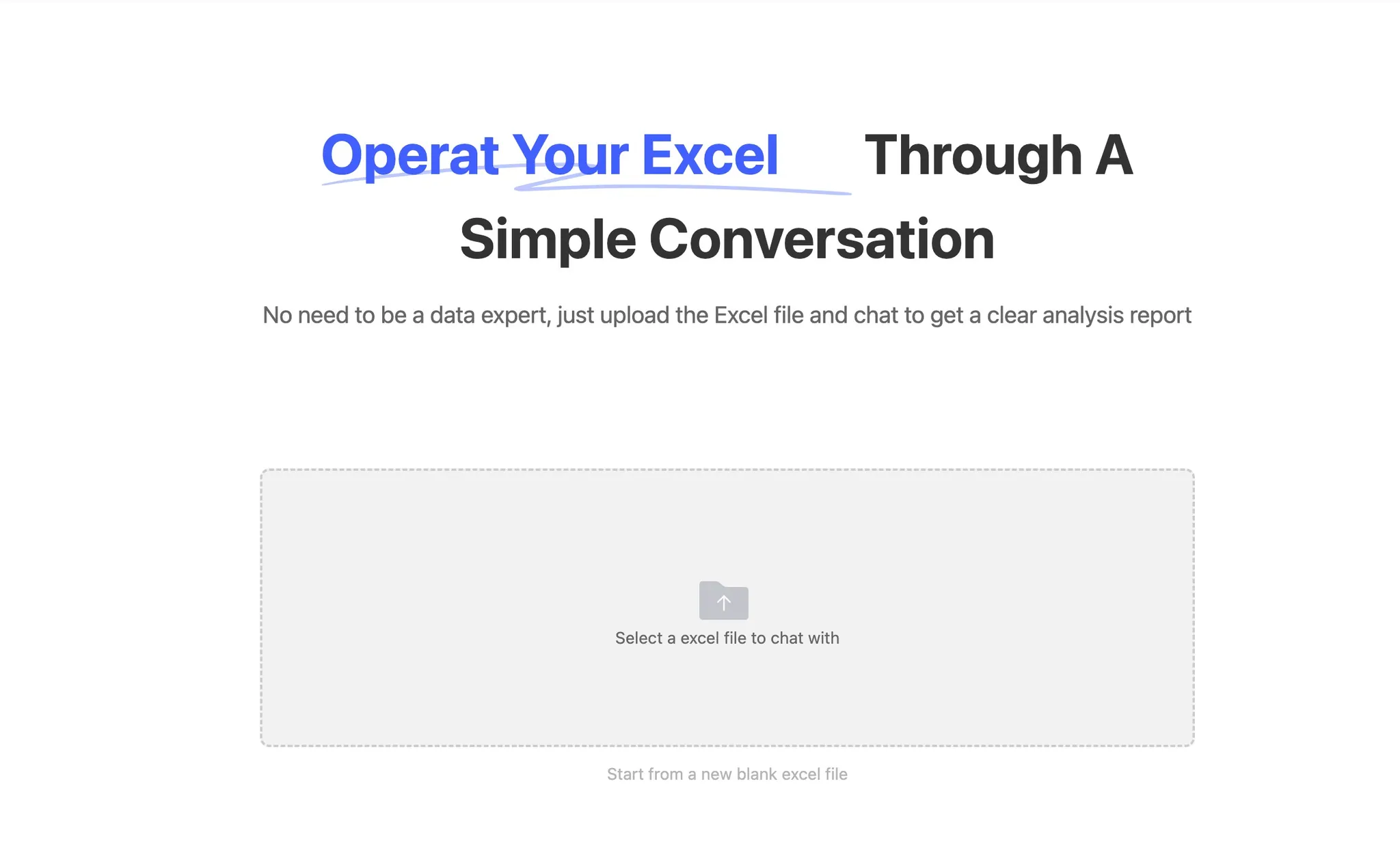 Upload excel files to RowSpeak