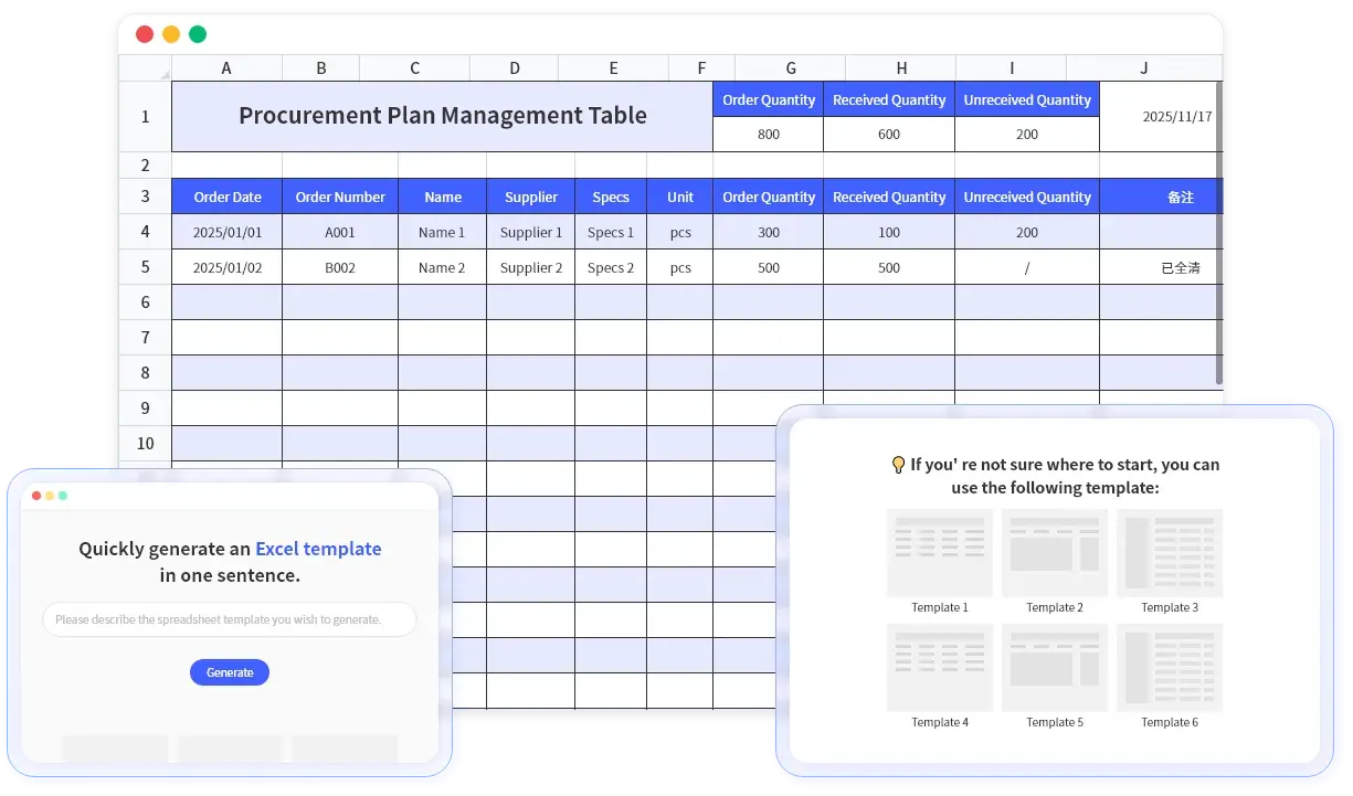 Generate Excel Spreadsheets Instantly with AI Generate Excel Spreadsheets Instantly with AI