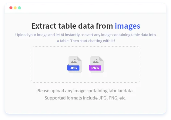 Convert Image Tables to Editable Excel - 1. Upload the image
