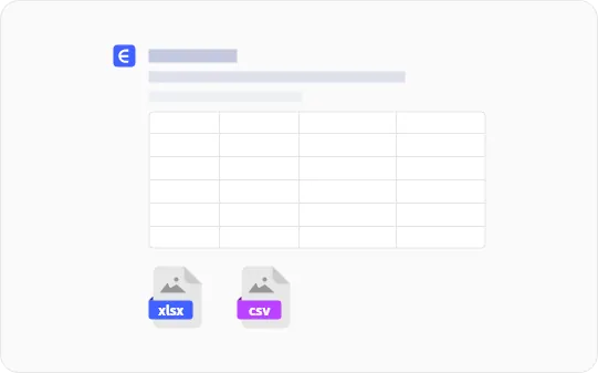 Excel-ready export