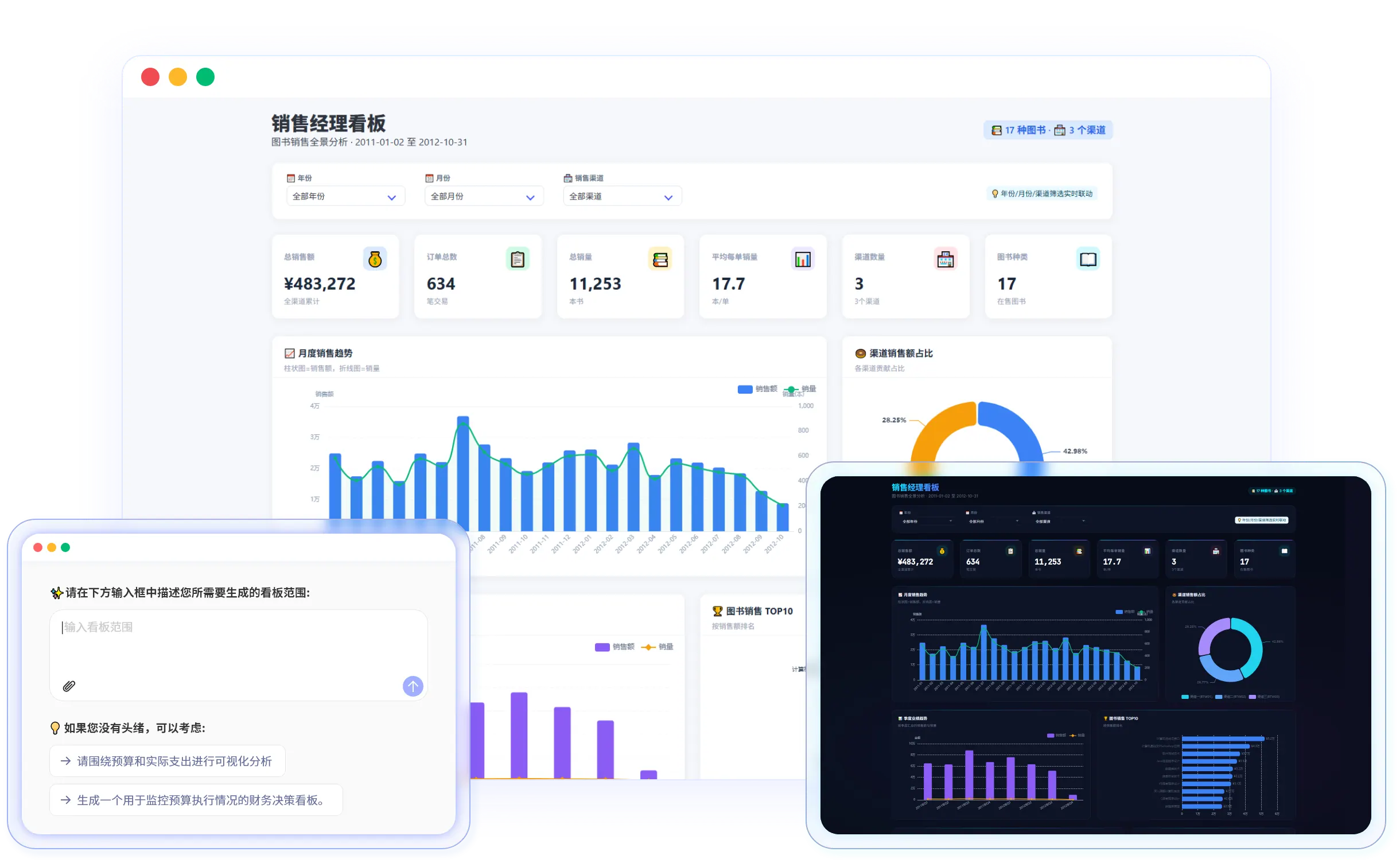 Excel、CSV AI 儀表板產生器