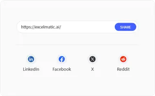 Share results via link, export images for documents and updates, and keep stakeholders aligned on one version of the outputs.