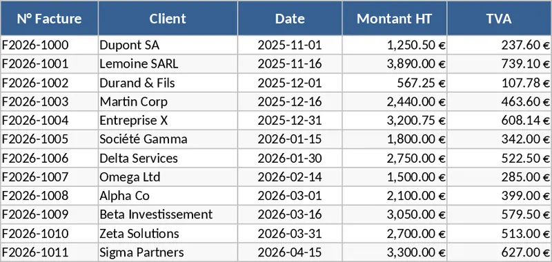 自動化發票與應收帳款管理系統 模板