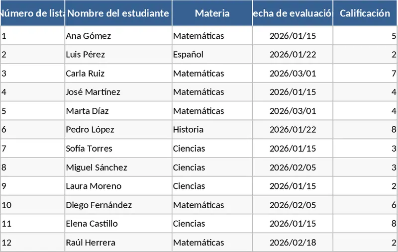 학생 성적 추적 템플릿