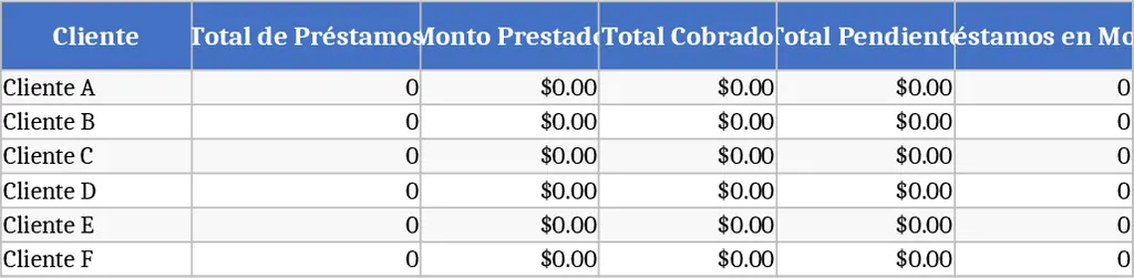 Intuitive Dynamic Loan Collection Template
