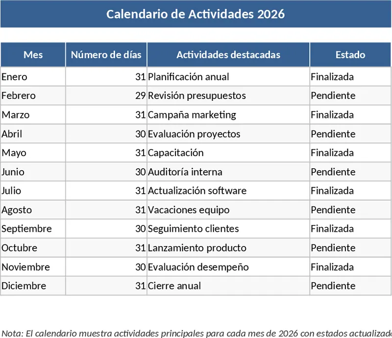 2026 활동 일정 템플릿