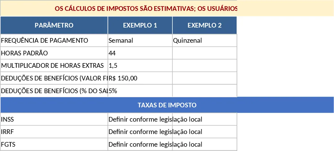 Comprehensive Payroll Calculator and Pay Statement Template