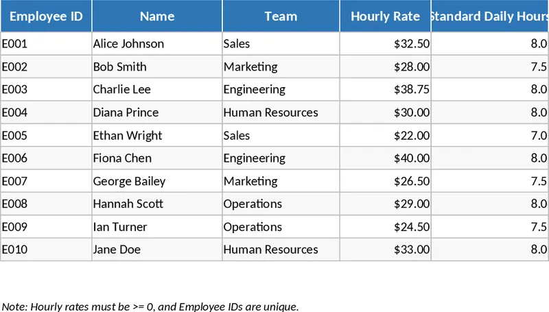 Feuille de Temps et Heures Supplémentaires Modèle