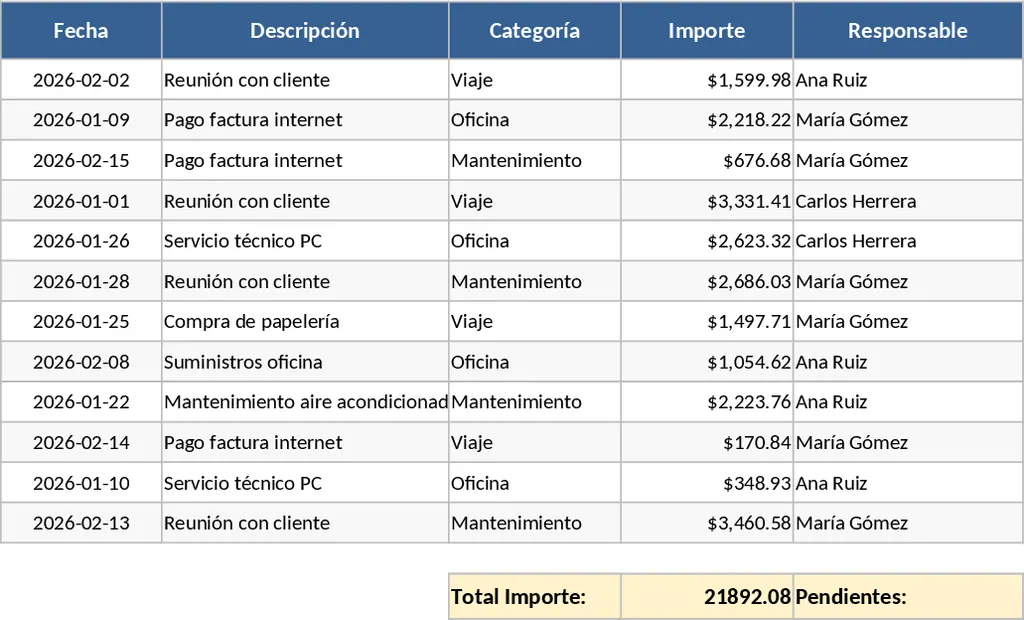 전문 엑셀 스프레드시트 템플릿