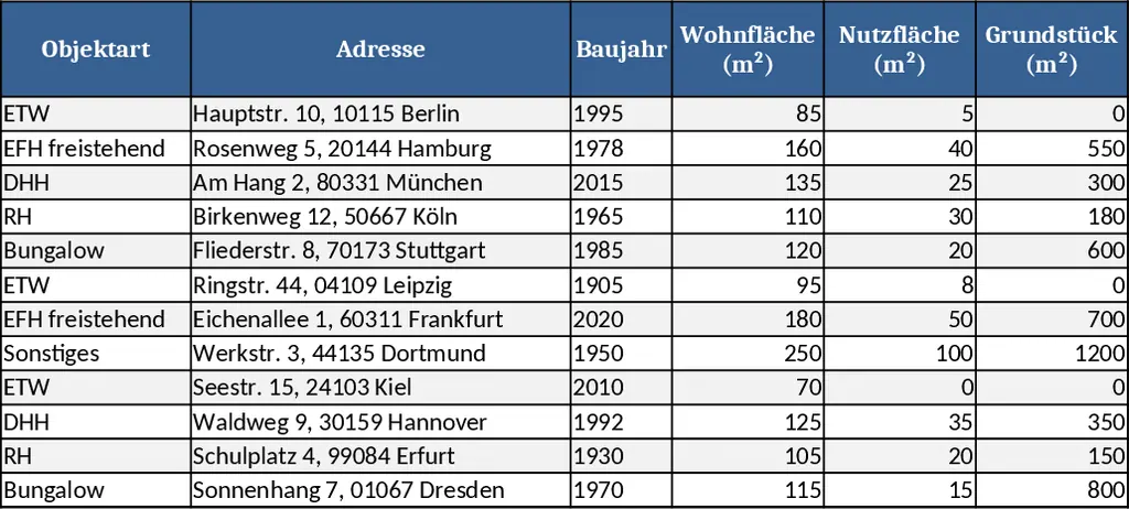 Full-Feature Property Valuation Template