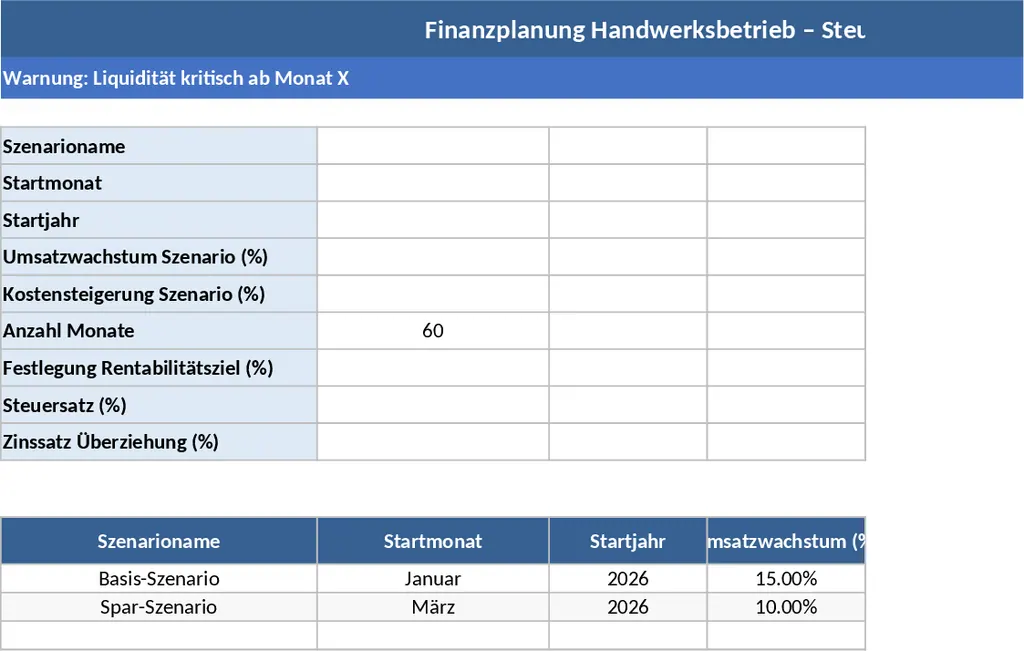 60개월 무역 사업 재무 계획 및 현금 흐름 템플릿