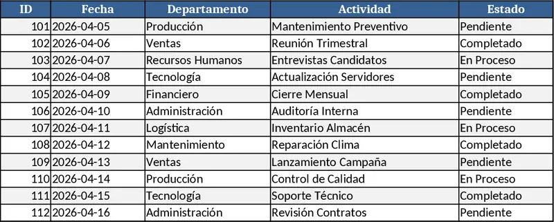 Monthly Activity Tracker Calendar Template