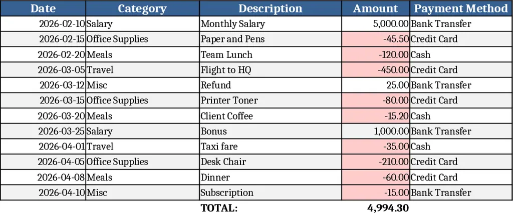 汎用Excel テンプレート