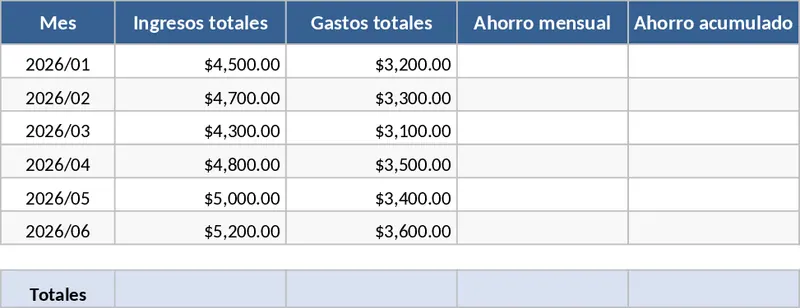 개인 예산 및 지출 추적 템플릿
