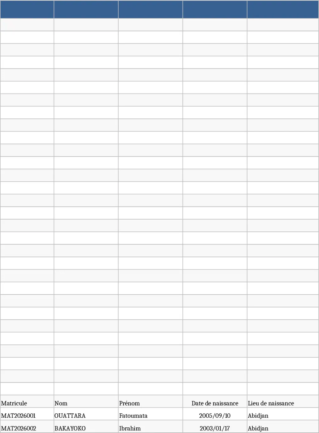 Student Records & Grades Management Template