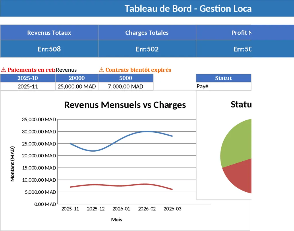 자동화된 모로코 부동산 임대 관리 템플릿
