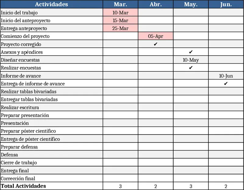 Vertical Weekly Schedule March‑November Activities Template